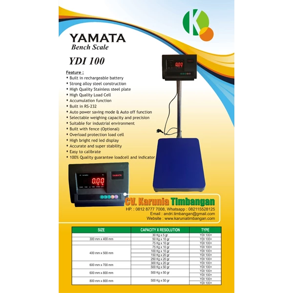 Indikator Timbangan Yamata YDI - 100