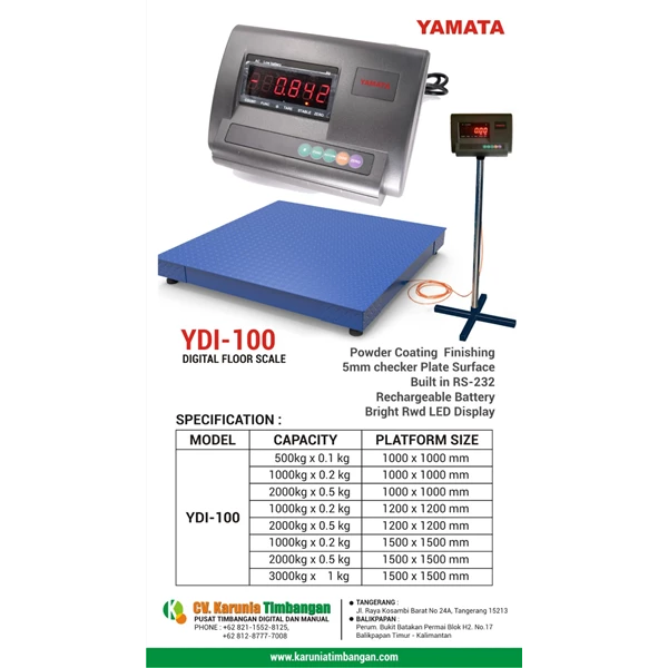 Yamata YDI Floor Scale 100
